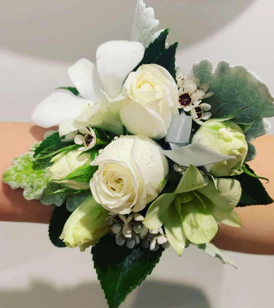 Wrist Corsage White Rose 